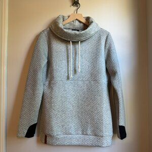 Ampersand Cowel Neck Pullover Top Gray Women's XLarge (A1017)